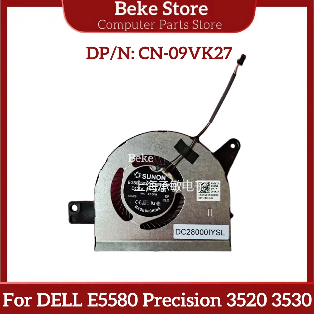 Beke New Original Cooling Fan Heatsink For DELL E5580 5590 Precision 3520 3530 09VK27 Free Shipping