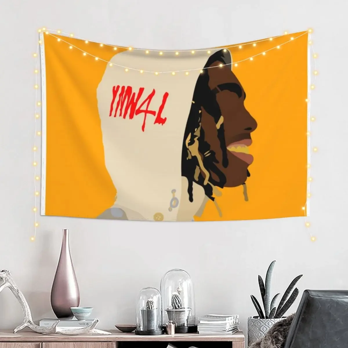 YNW Melly Гобелен Украшение комнаты Эстетический ковер на стене