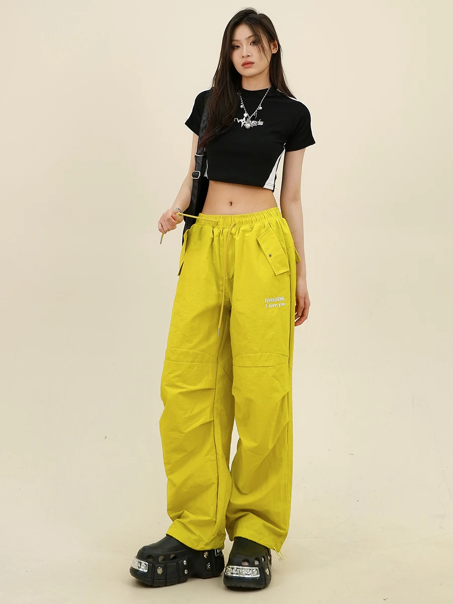 Допамин инструментальные повседневные брюки женские лето 2024 Новинка Свободные BF