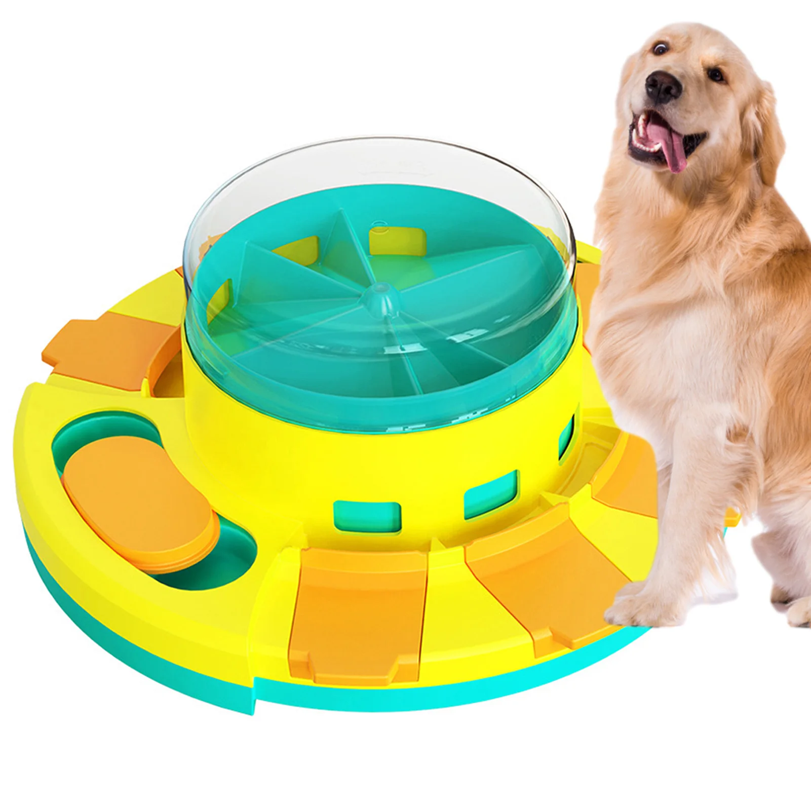 

Puzzle Push Feeder Dog Treat Toy Puppy IQ Stimulation And Treat Training Dog Games Treat Dispenser For Smart Dogs Puppy Cats Fun