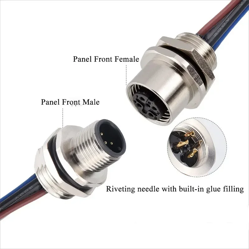 IP67 M12 авиационная розетка с проводом 30 см