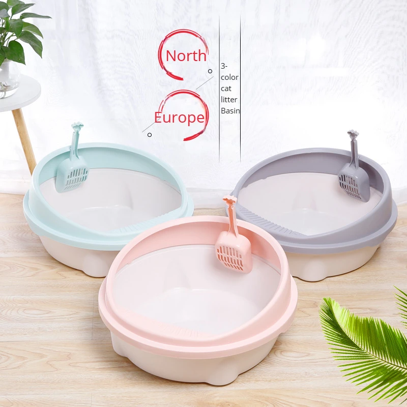 Pet Supplies Ins Wind Cat Bottom Round Cover Pp Resin Cat Toilet Fashion Design