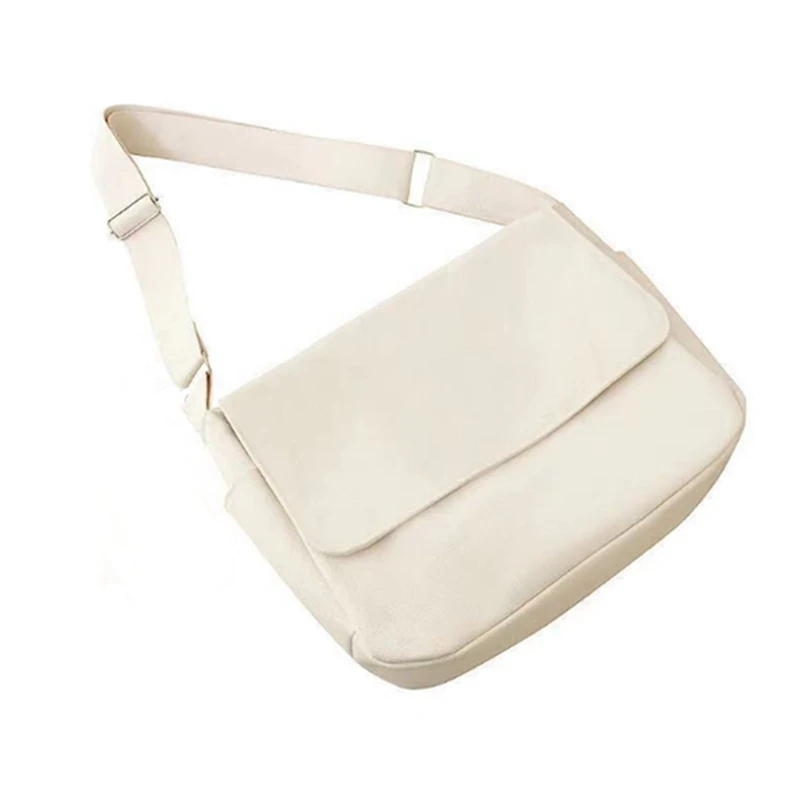 

Japanese Simple Style Solid Color Versatile Tooling One Shoulder Messenger Bag Wind Canvas