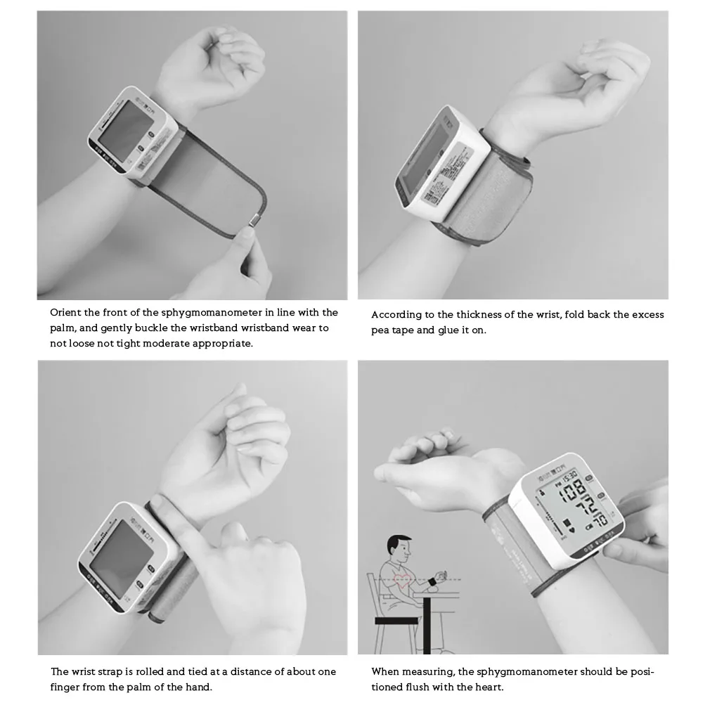 

Прибор для измерения артериального давления на руку, автоматический домашний детектор с ЖК-дисплеем, устройство обнаружения здоровья, черный и белый цвета