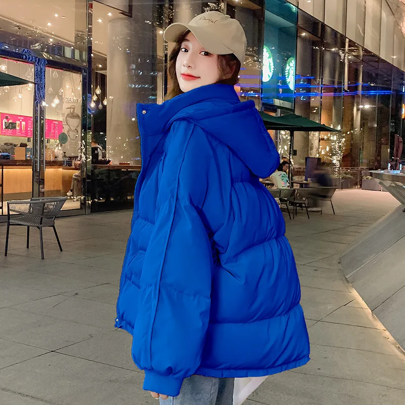 

Новинка 2022, утепленные короткие пуховые пальто с хлопковой подкладкой, женская одежда, корейское свободное осенне-зимнее пальто, куртки с хлопковой подкладкой для женщин