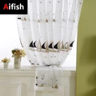 Скандинавская темно-синяя льняная вышитая оконная штора с мультяшным рисунком для детской комнаты для спальни мальчика домашние декоративные шторы тюль занавеска 3