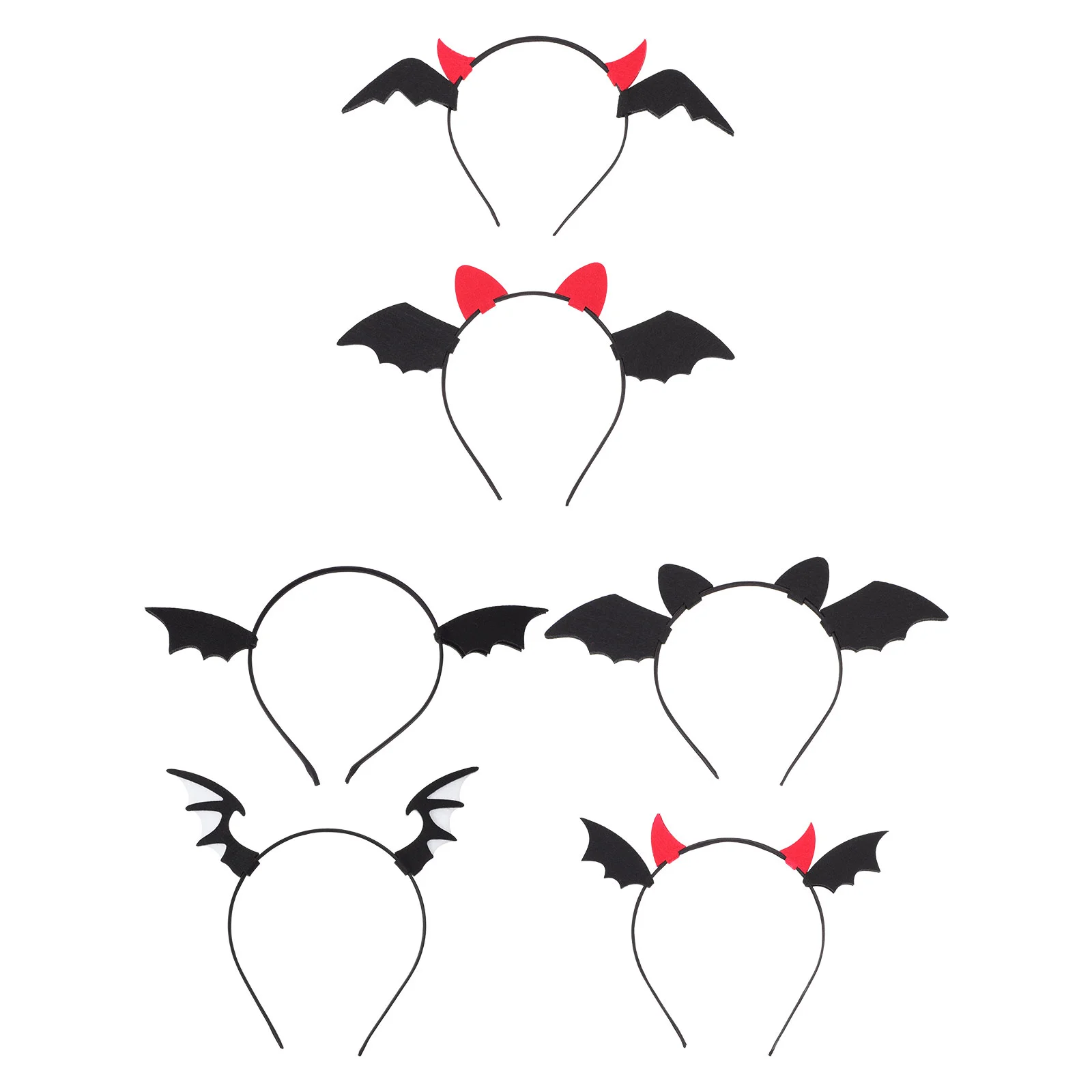 

6pcs Interesting Halloween Headdress Props Wing Shaped Headdress Props
