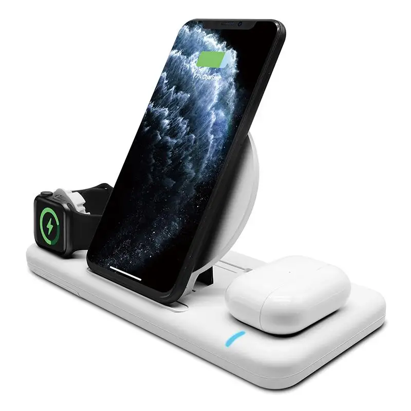 

Supporting Mobile Phones Wireless Charging Station 3 In 1 Fast
