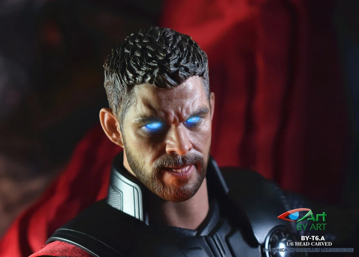 BY ART BY-T6 Head Sculpt ( Eye Sonically Controlled Luminescence ) for 1/6 Scale Male Body Action Figure |