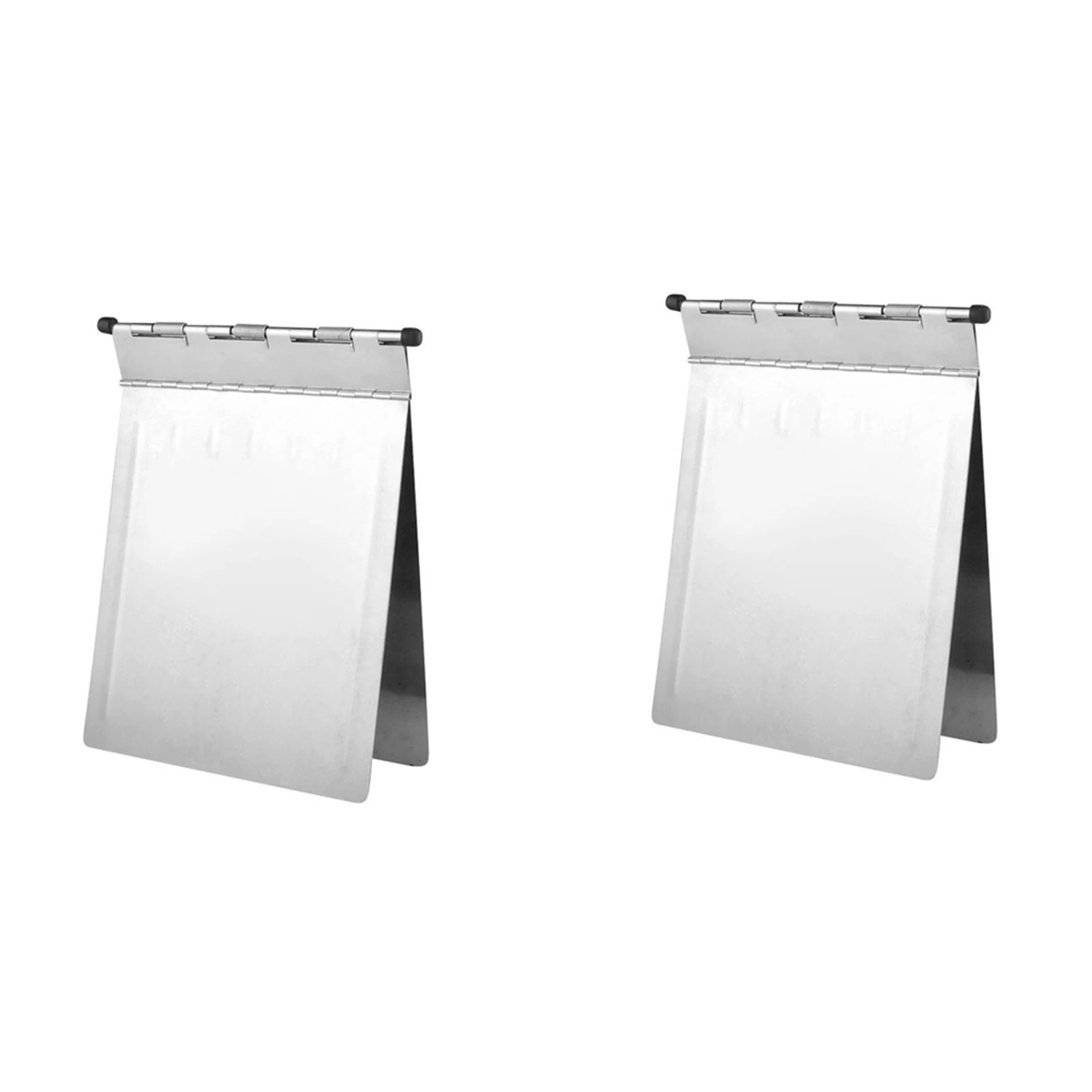 

2X Metal Clipboard A4 Stainless Steel Patient Record Folders Clip Board Folder for Office School Teach Doctor Nurse