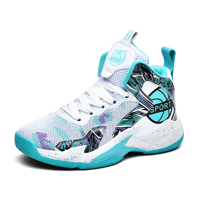 Fashion Trend Children's Shoes Camouflage Youth Sports Low Top Catwalk Outdoor Training Actual Basketball Shoes 30-40 Yards