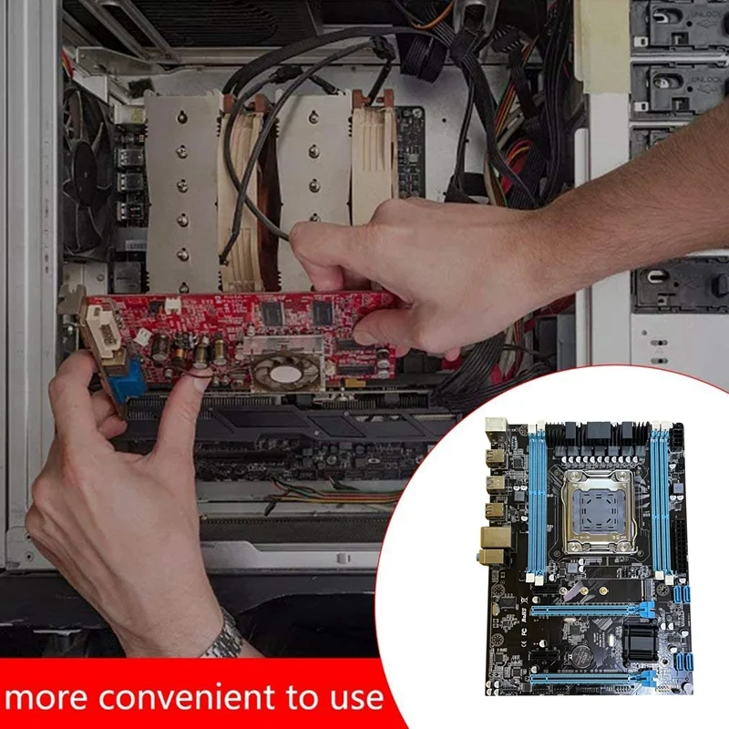 

X79-288 LGA2011 E5 V1/V2 PC Game Motherboard+E5 2620 CPU+SATA Cable 4XDDR3 REG ECC RAM Slot M.2 NVME SATA3.0 Motherboard