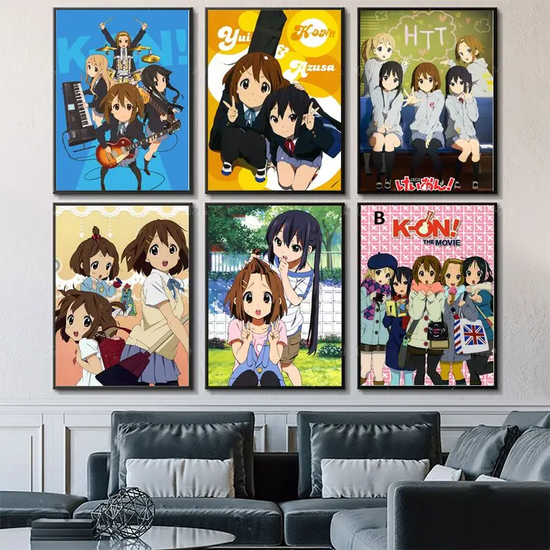 

K-ON Anime Good Quality Prints And Posters Fancy Wall Sticker For Living Room Bar Decoration Nordic Home Decor
