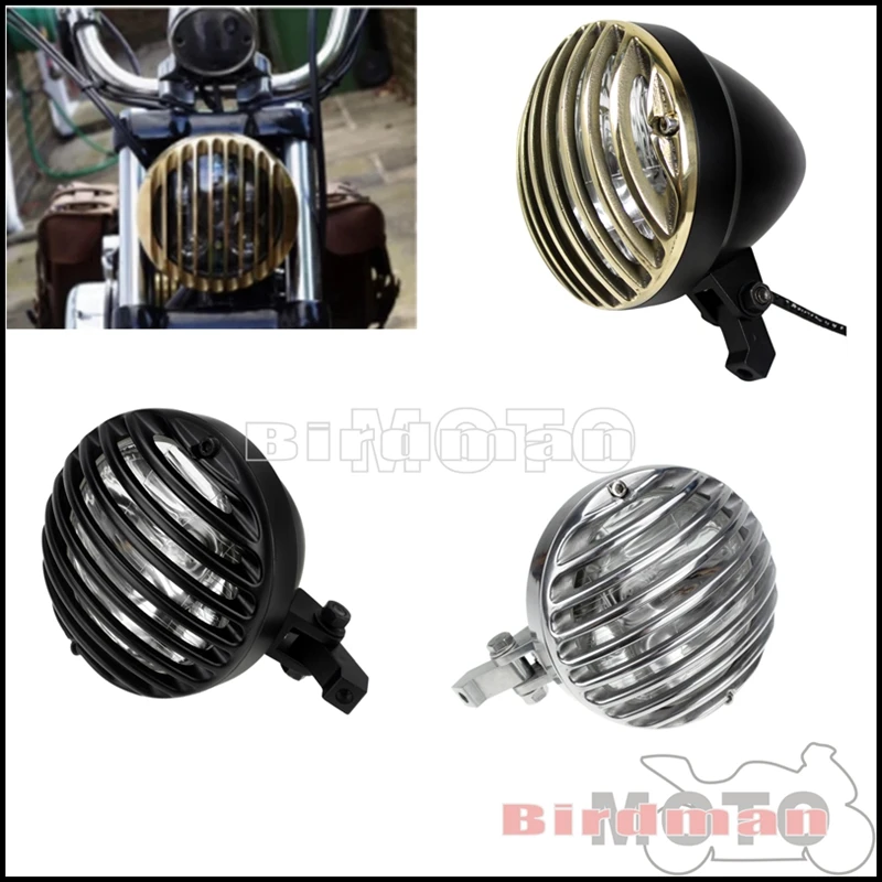 

Фара мотоциклетная Передняя универсальная в стиле ретро, 12 В, для Harley Chopper Bobber Cafe Racer
