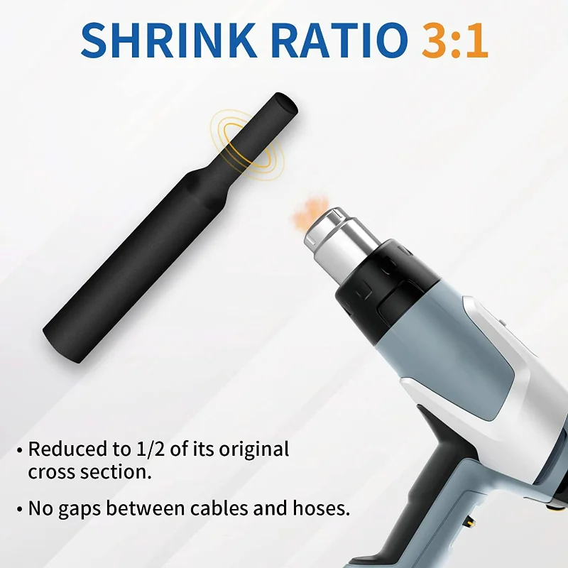 300 Шт. Комплект Термоусадочных Трубок Соотношение 3:1 С Клеем Водонепроницаемая