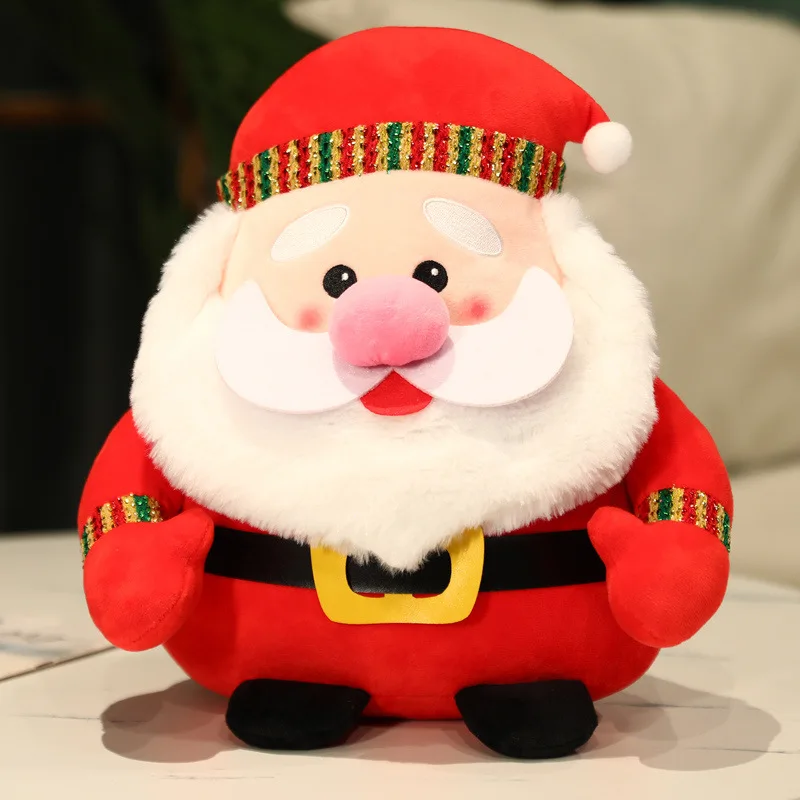 

Christmas and New Year Presents Stuffed Animals Santa Claus and Cuddly Deer Children's Dolls Rag Doll Throw Pillows