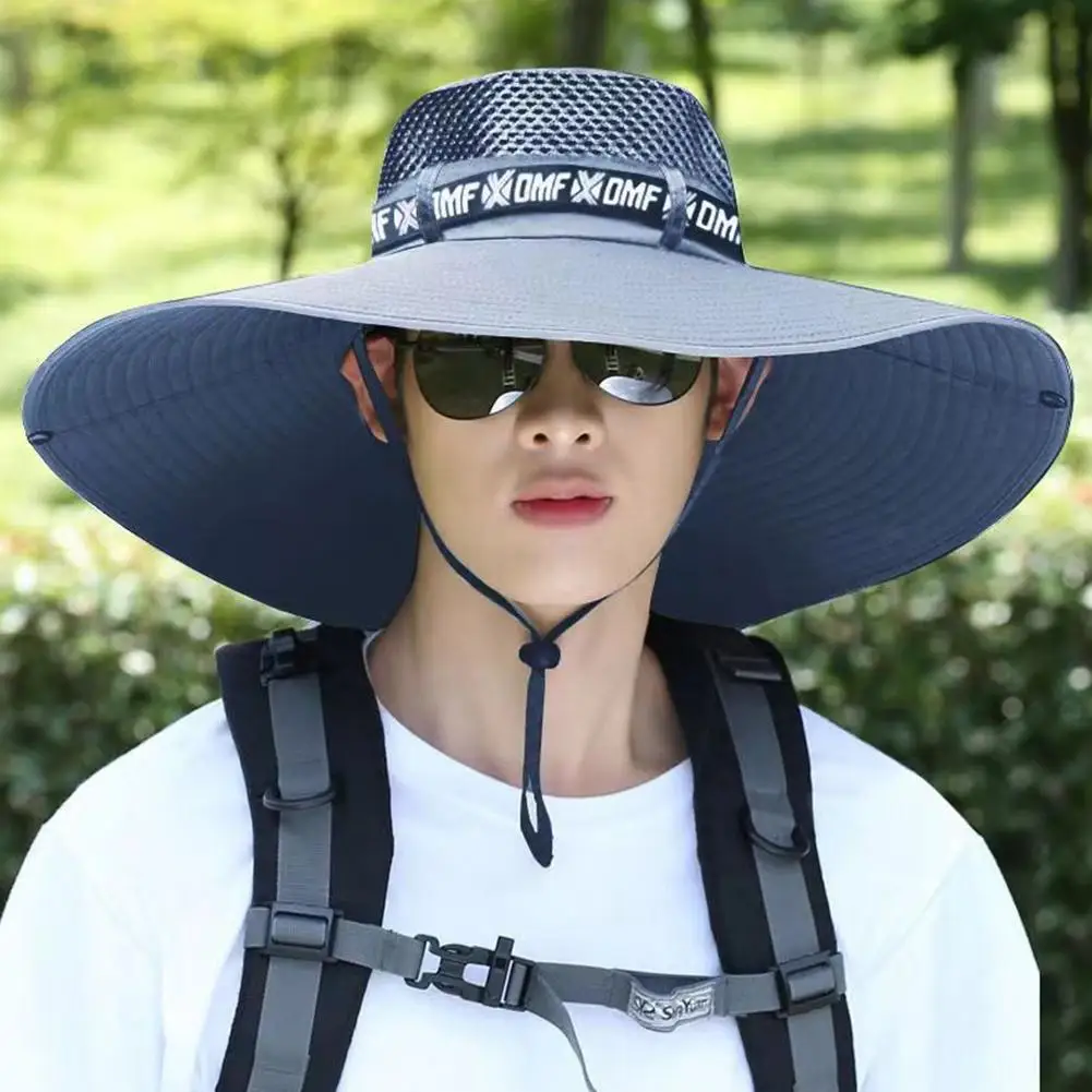 Панама Мужская сетчатая с защитой от ультрафиолетовых лучей и широкими полями 2024