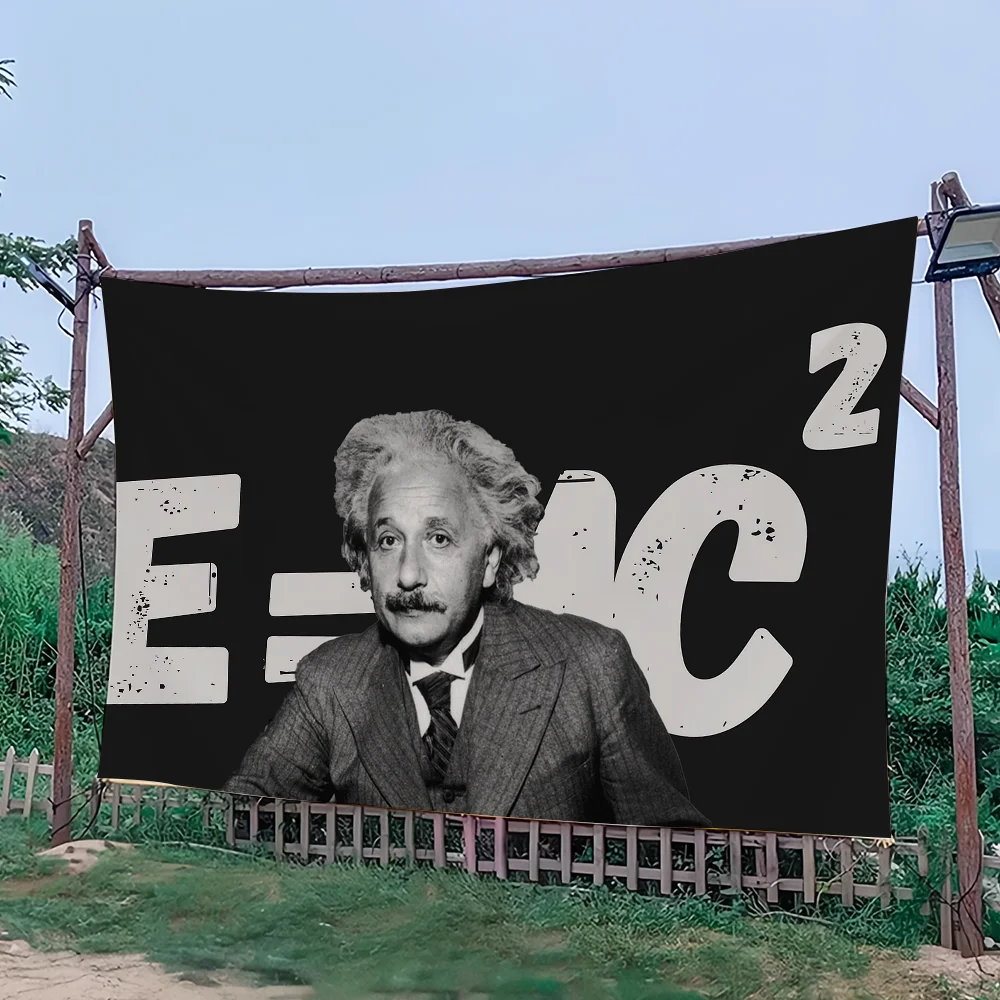 Art Albert E-Einstein M-Math Флаг Колледж Спальня Гостиная Домашний Декор Общежития Забавный