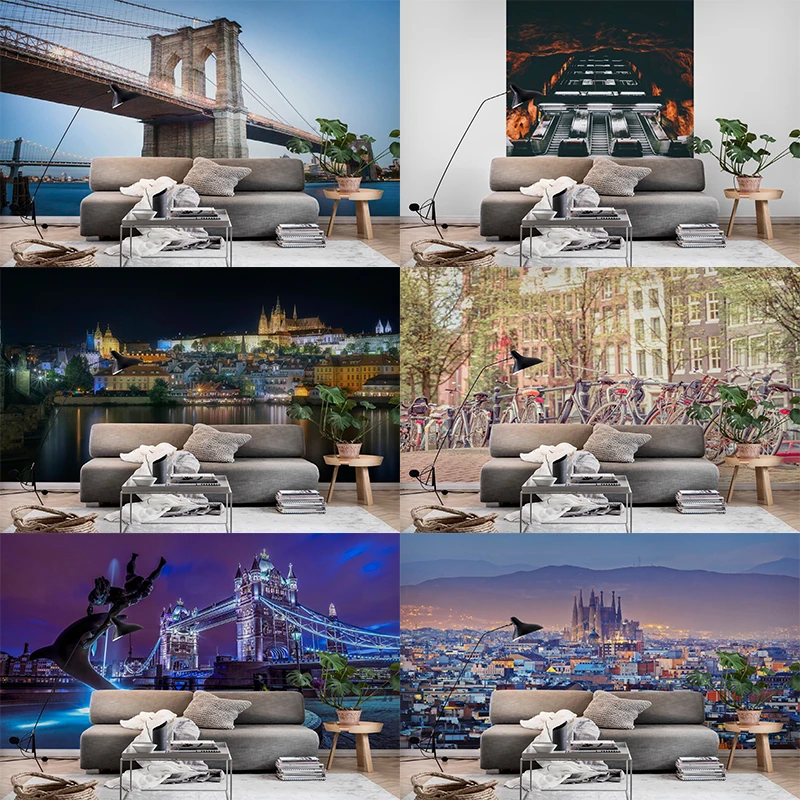 

City View Printed Tapestry Wall Hanging Suitable for Living Room Bedroom Home Decor Tapestry Large Area Printed Tapestry