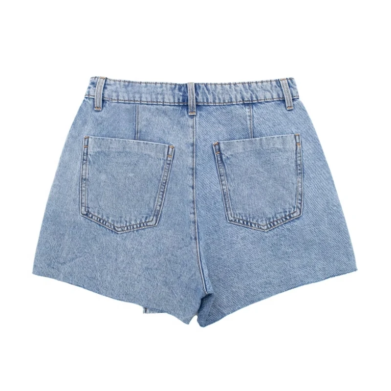 Новые женские джинсовые шорты на пуговицах юбка Повседневная Женская свободная