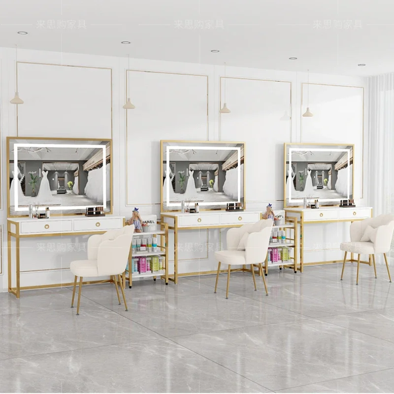 Роскошный туалетный столик в скандинавском стиле для макияжа женские комоды