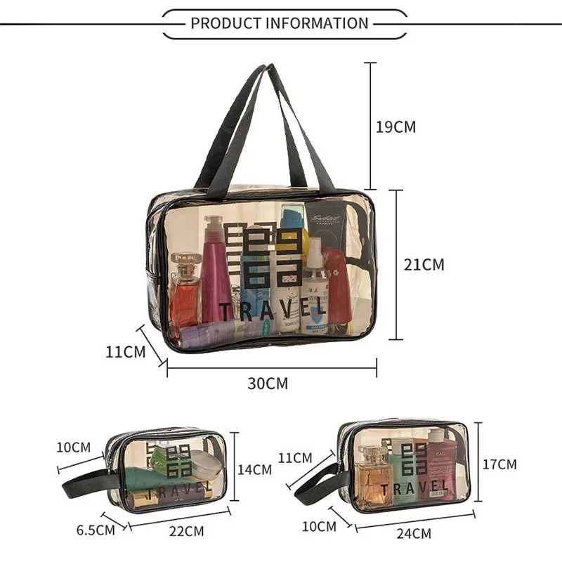 Водонепроницаемый Косметический Чехол для хранения с буквами прозрачный