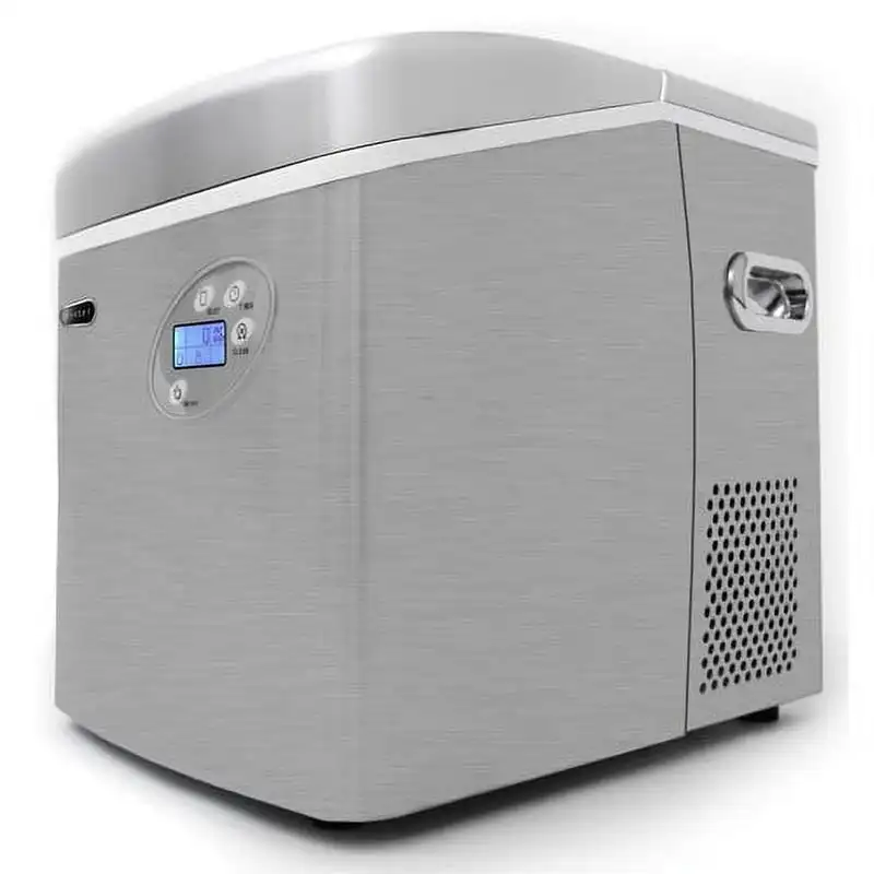 

Ice Maker with 49lb Capacity Stainless Steel with Water Connection