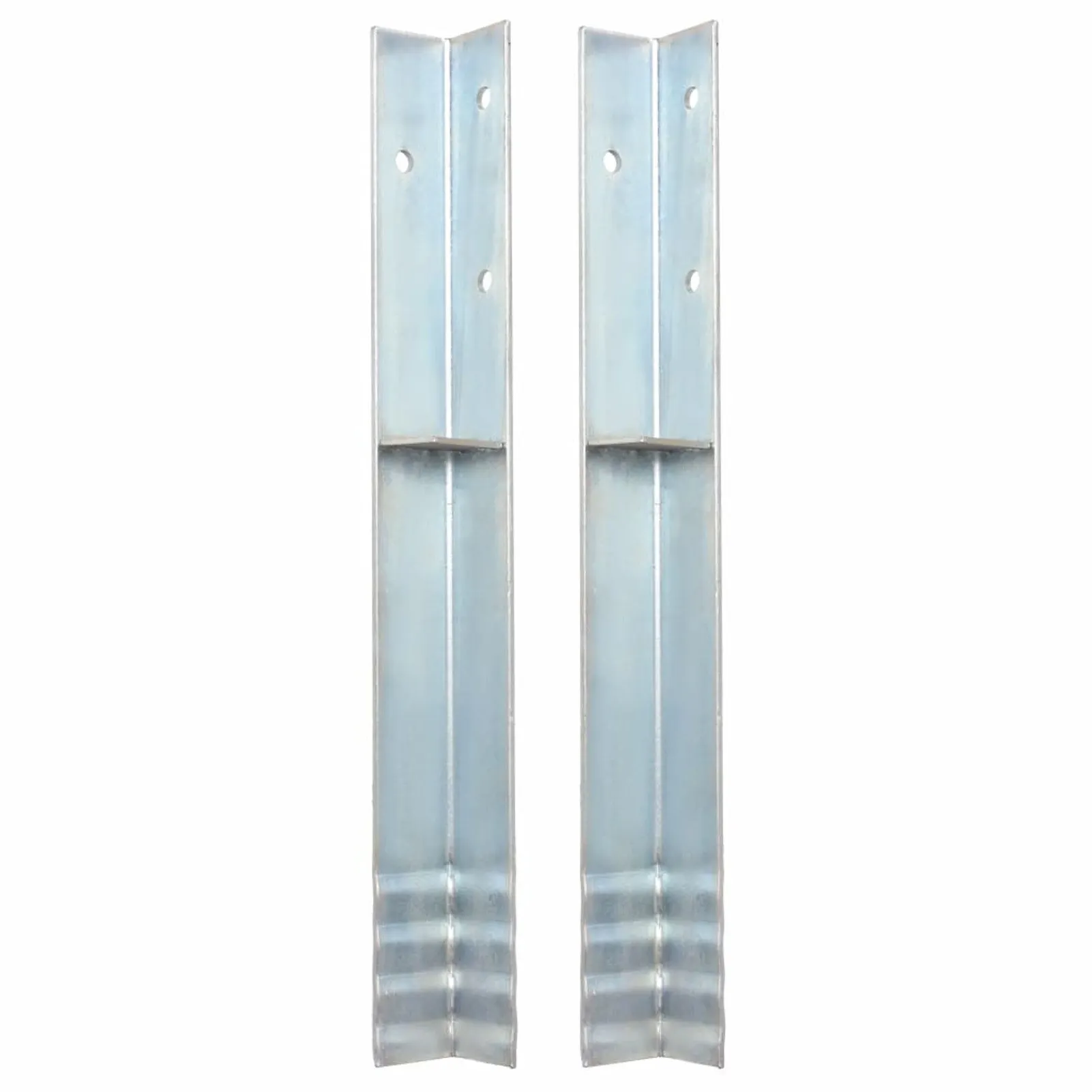 

L-shaped Ground Anchors 2 pcs Galvanised Steel 2"x2"x19.7"