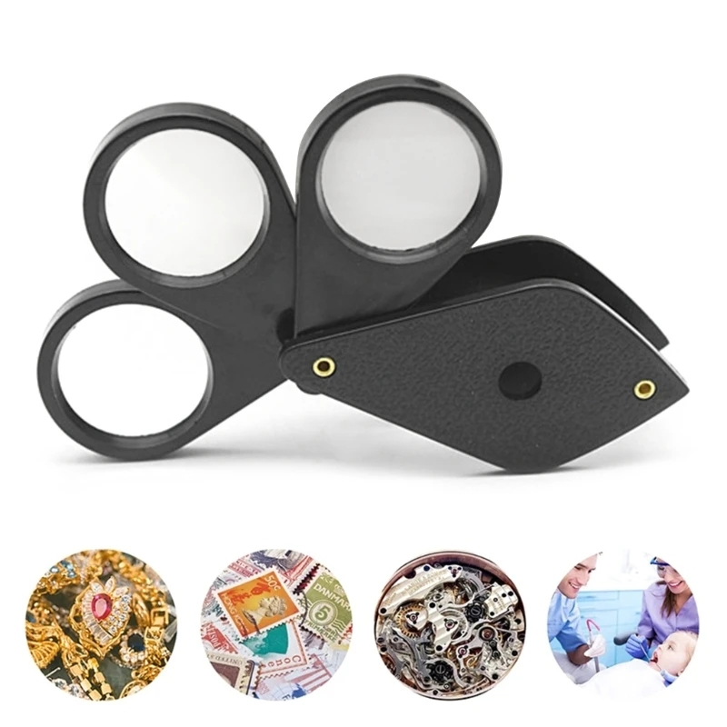 

Inspection Magnifier 12x Magnifying Foldable For Jewelry 4x Coins Glass Handheld Eye 8x Loupe Magnifying Lens Portable