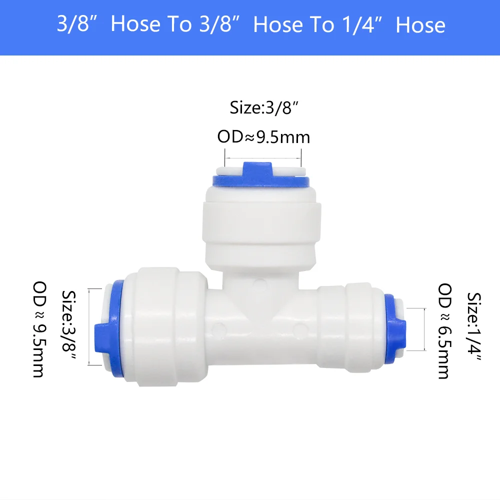 

YQBS Т-образный фитинг для трубы 1/4" 3/8"