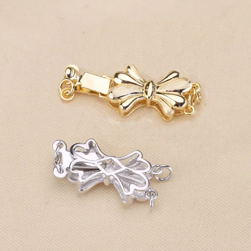 20mm X 10mm Butterfly Shape Frosting Clasp Platinum Plated And Copper For Chain Necklace Bracelet DIY Jewelry Findings