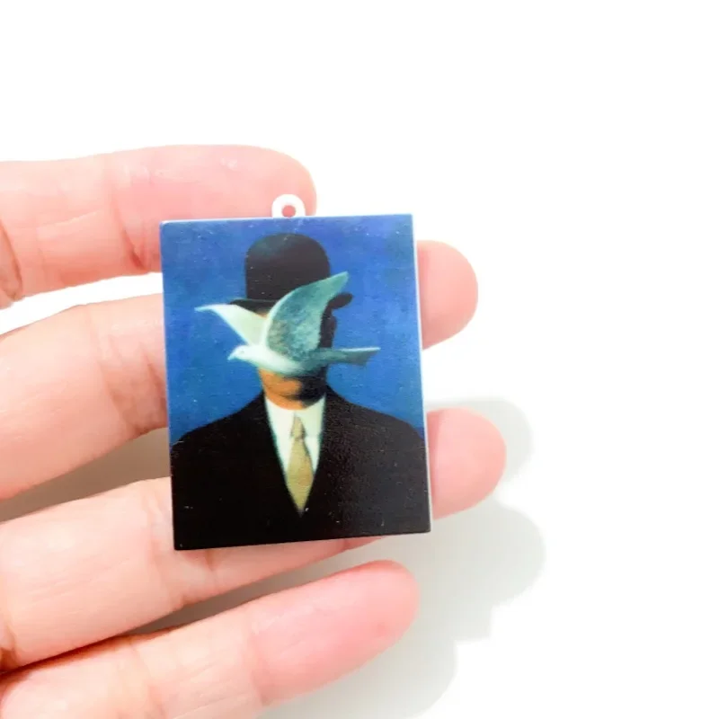 1 шт. всемирно известные картины акриловые подвески подсолнухи Мона Лиза кулон