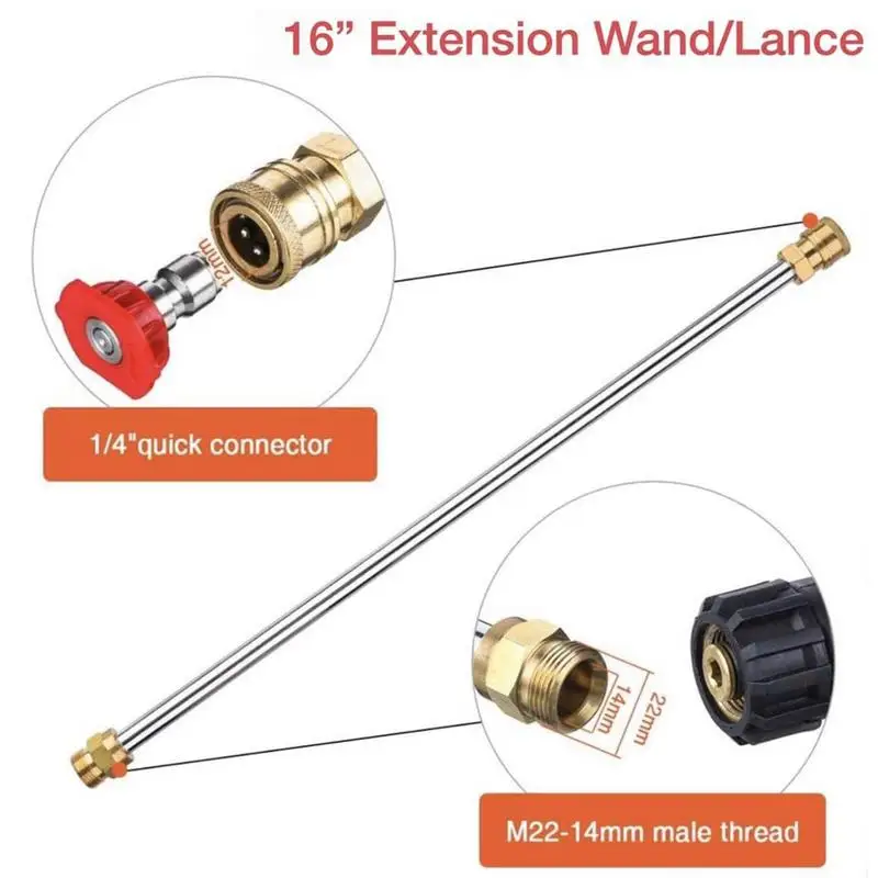 Удлинитель для мойки автомобиля насадка высокого давления 4000psi с 5 насадками
