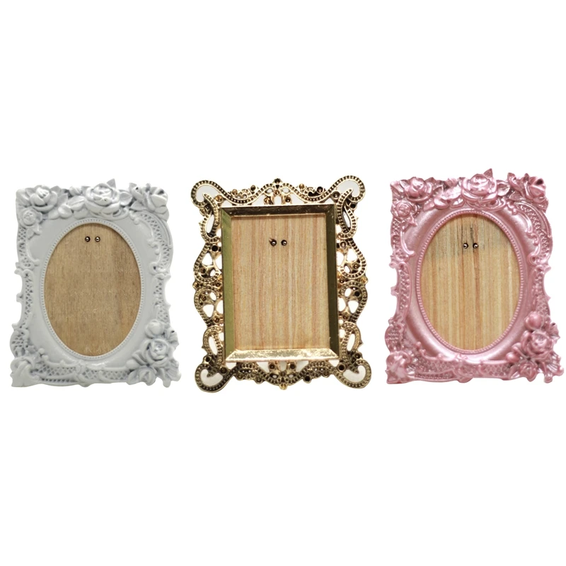 

Dollhouse Miniatures 1/12 European Vintage Picture Frame Hanging Famous Painting Mural Wall Picture Photo Frame