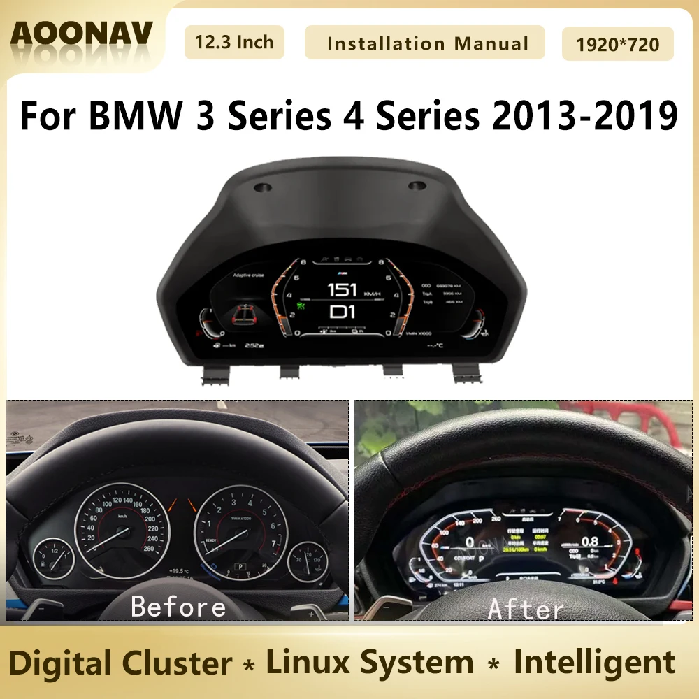 

Цифровой кластер приборной панели для BMW 3 серии F30 F31 GT F34 4 серии F32 F33 F36 2013-2019 NBT ЖК-инструмент Виртуальная кабина