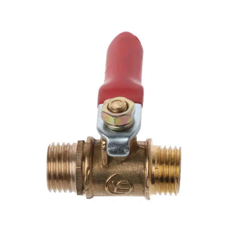 

1/4" Male and Male Thread Brass Ball for VALVE Dual-direction Shut Off Switch with Lever Handle BSP Thread Pipe Fitting Dropship