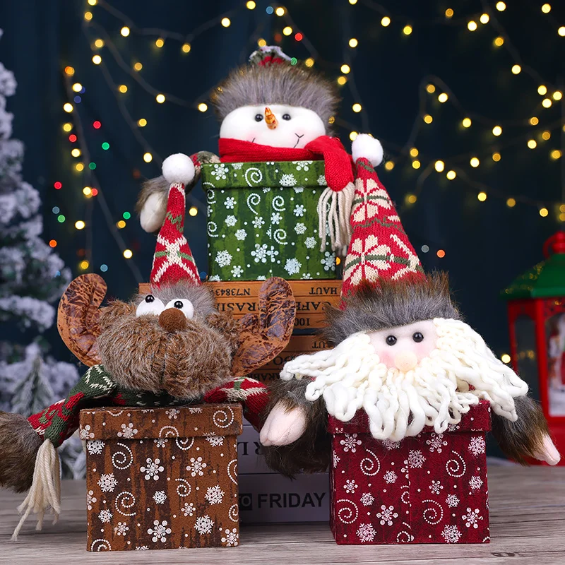 3 шт. Рождественский мешок с яблоком Рождественская кукла подарочная сумка