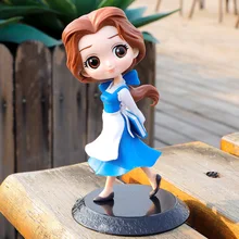 디즈니 Q 포스켓 미녀와 야수 장난감, 벨 PVC 공주 피규어, 소장 모델 인형, 14cm