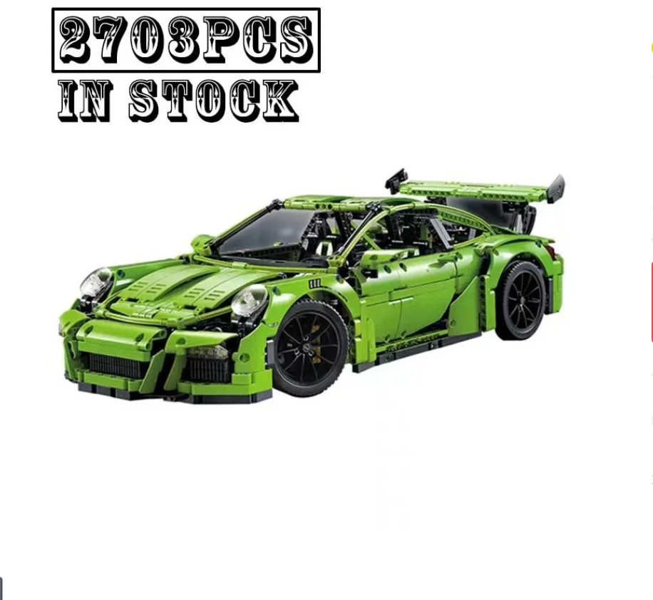 

MOC With lighting Bricks RS Technicial Car Compatible 42056 Toys for Boys Gifts Kids Constructor Model Building Kits for Adults