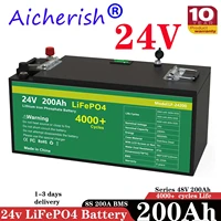 2022 new grade a 24v 200ah lifepo4 battery built in 8s200a bms 48v lithium iron phosphate ipx5 solar rechargeable battery no tax