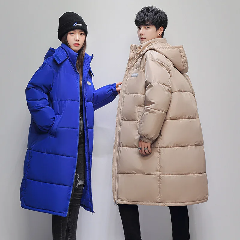 2022 Winter New Coat Over The Knee Long Loose Thick Padded Jacket