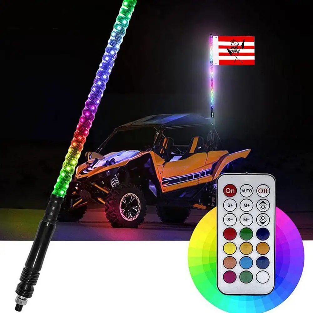 

Flagpole Light Beach Chess Atmosphere Light Off-road Light Brake Beach RGB Accessories Car Off-road Light Accessories Flag J7C5