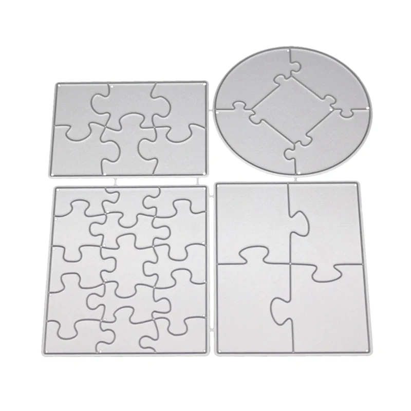 

AT14 Rectangle Round Metal Cutting Dies Stencil Fun Puzzle Craft Cut Die Scrapbook DIY Handmade Album Paper Cards Decor Dies
