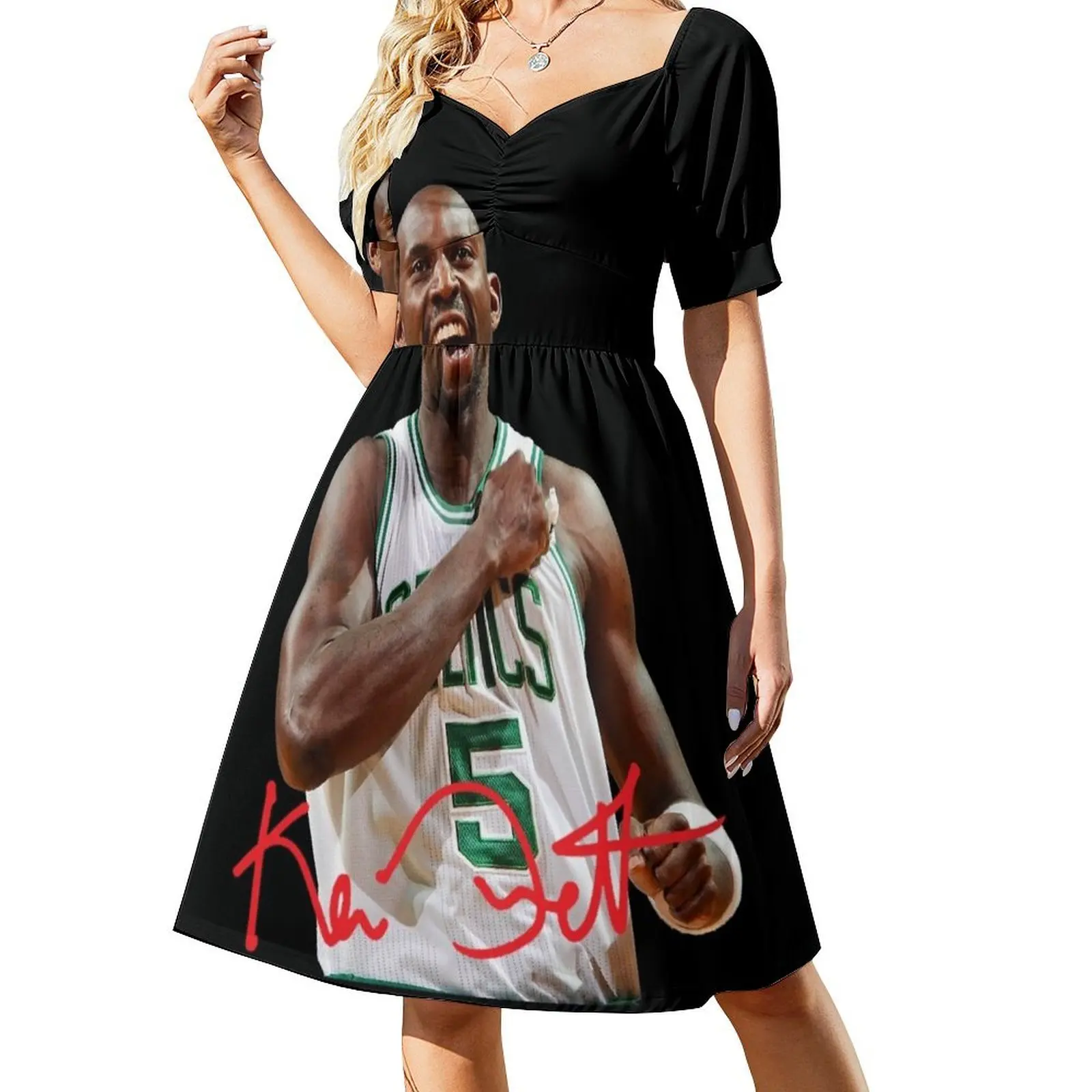 Платье с короткими рукавами Кевина Гарнетта элегантные шикарные женские платья