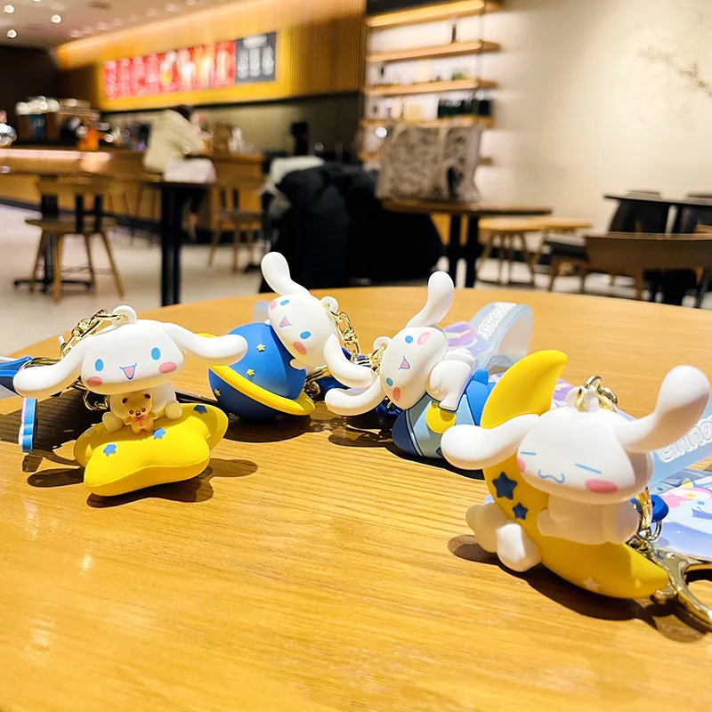 

Sanrio Series Cinnamoroll Universe Walk Keychain Girl Cute Cartoon Backpack Pendant Car Key Chain Kawaii Doll Toys Birthday Gift