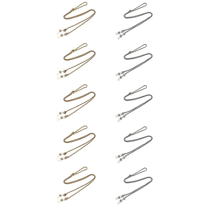 

10 шт. цепочка для очков Веревка для крепежа очки женское ожерелье с застежкой