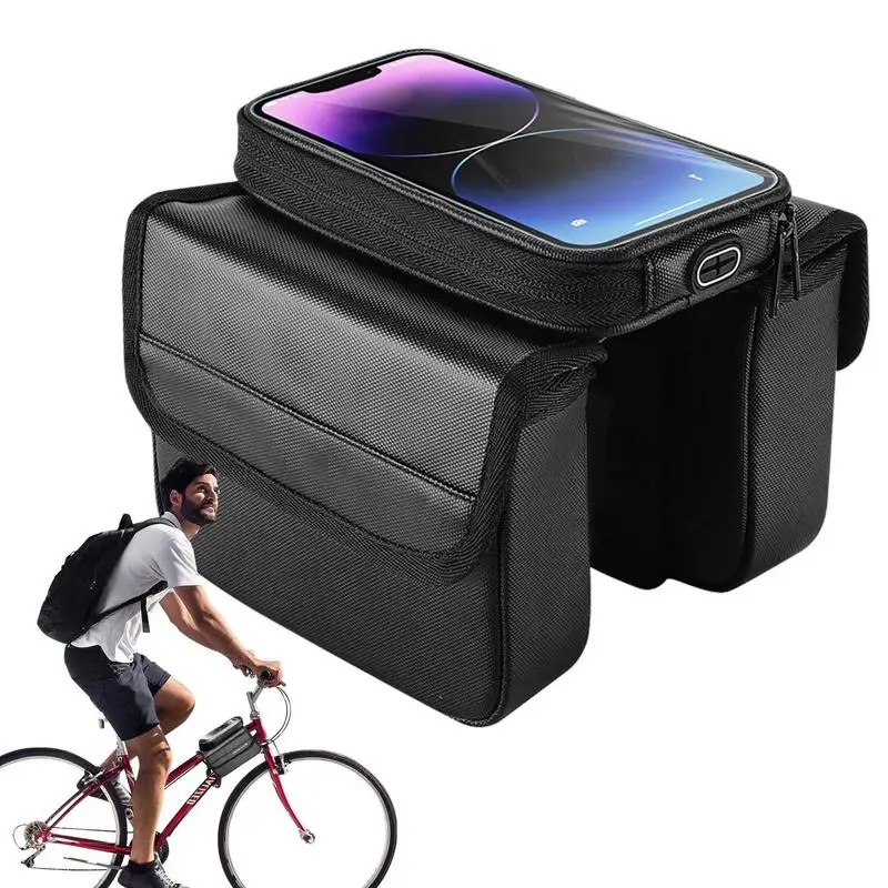 

Bike Bags Frame Front Tube Cycling Bag Waterproof Smartphone Holder Touch Screen Compartment Bike Bag Cycling Accessories