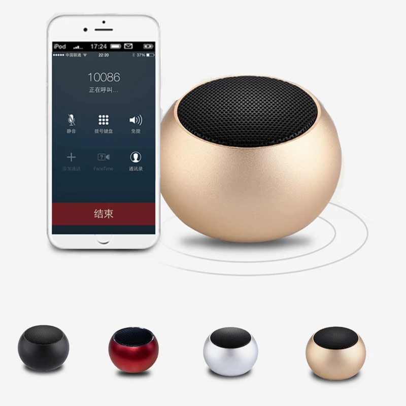 Фото Мини Портативная Беспроводная Bluetooth Колонка металлический музыкальный плеер Мини Портативная Беспроводная Bluetooth Колонка металлический музыкальный плеер