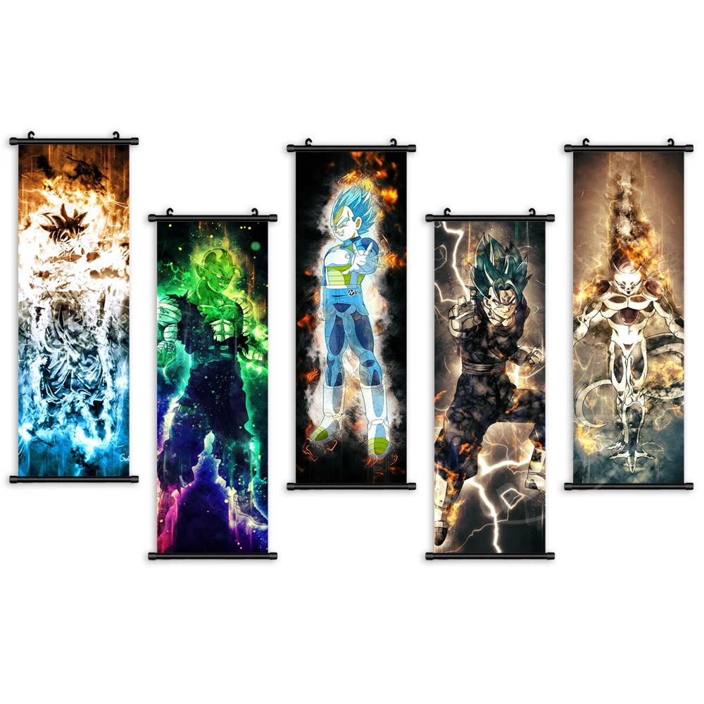 

Dragon Ball Z Posters Aesthetic Printed Wall Art Canvas Picture Anime Manga Decorative Paintings Home Decor For Children's Room