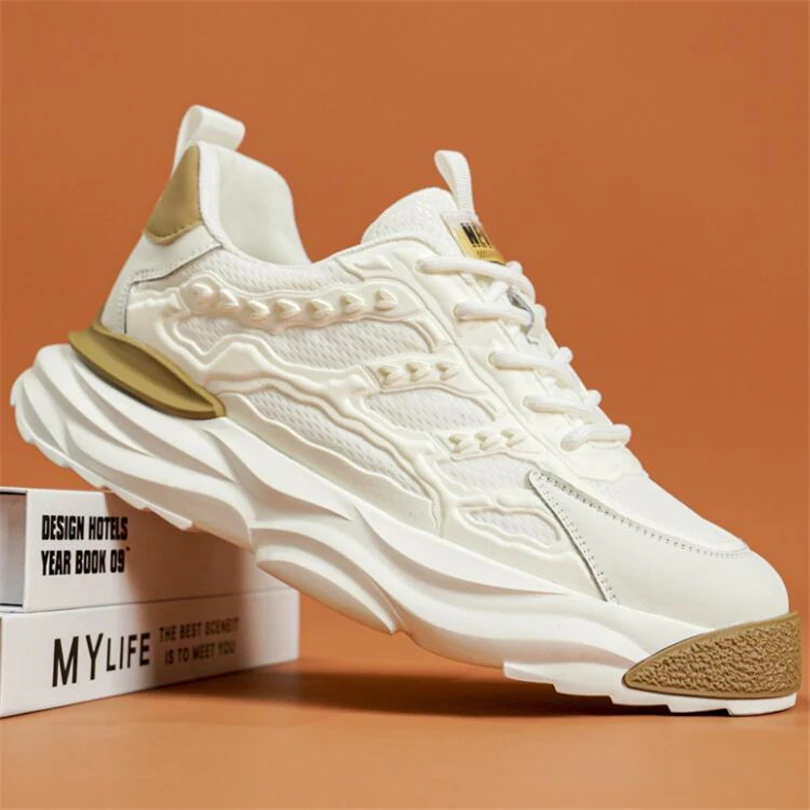 

Men's Vulcanized Shoes Sneakers Men's Platform Increase Height Designer Breathable Outdoor Original Men Walking Running Footwear